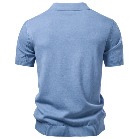 Men's Viscose Knit Polo Shirt — Breathable Business Casual Short Sleeve Summer Top | 3 Colors S–XXL