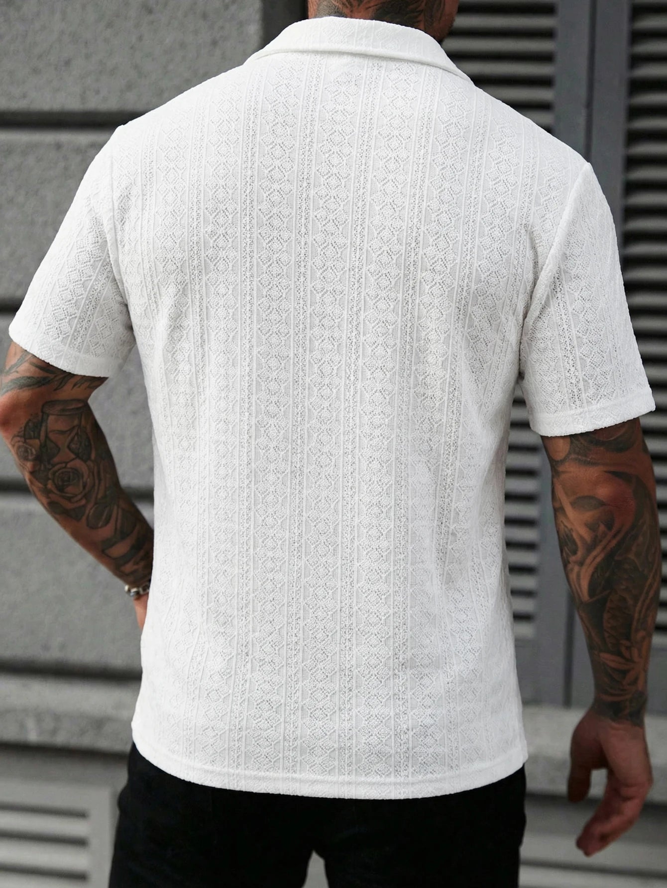 Men's Solid Color Streetwear Polo Shirt — Short Sleeve Breathable Stretch Summer Top