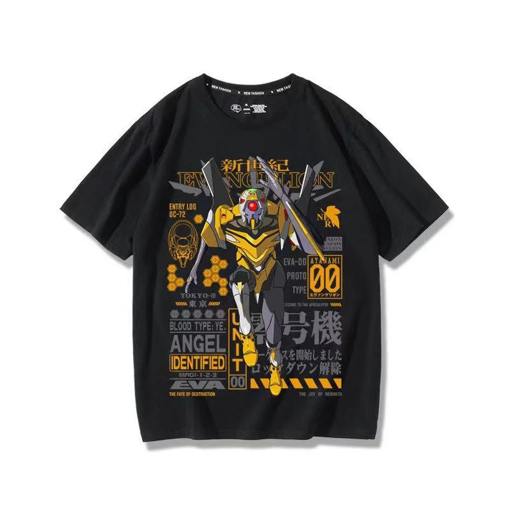 Neon Genesis Evangelion Unit-01 Oversized Graphic Tee — Anime Print Cotton T-Shirt for Men & Women