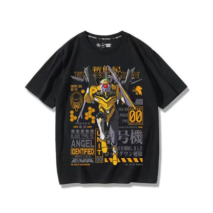 Neon Genesis Evangelion Unit-01 Oversized Graphic Tee — Anime Print Cotton T-Shirt for Men & Women
