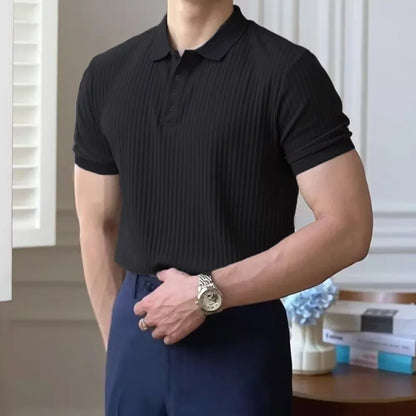 Men's Slim Fit Stretch Polo Shirt — Short Sleeve Casual Sportswear | 6 Colors S–XXXL
