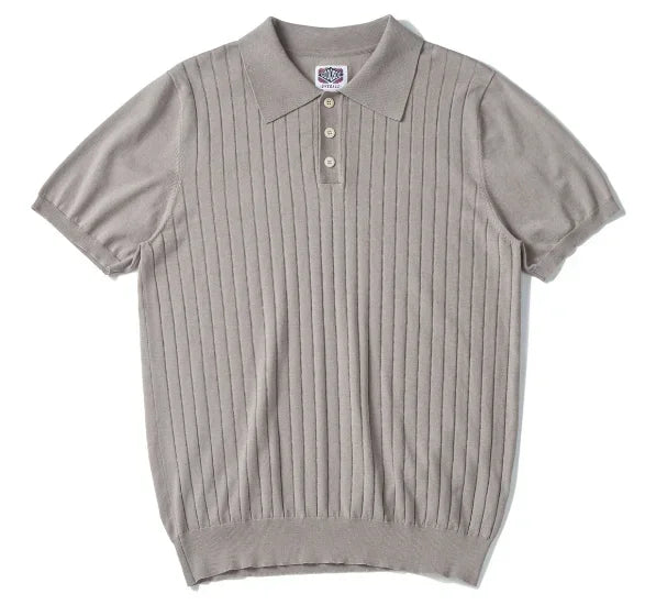 Men's Slim-Fit Knitted Polo Shirt — Breathable Smart Casual Button Lapel Summer Top