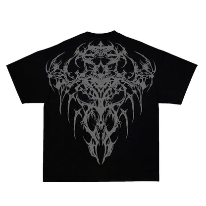 Men's Anime Graphic Oversized T-Shirt | Double-Sided Print 100% Cotton Streetwear Tee