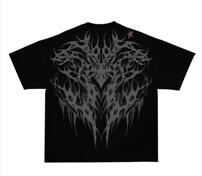 Men's Anime Graphic Oversized T-Shirt | Double-Sided Print 100% Cotton Streetwear Tee