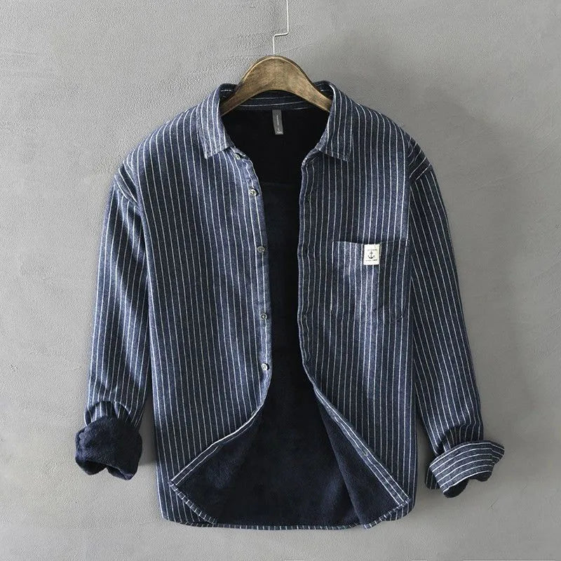 Men's Floral Gothic Long Sleeve Shirt — Square Neck Button Slim Fit Harajuku Casual Top