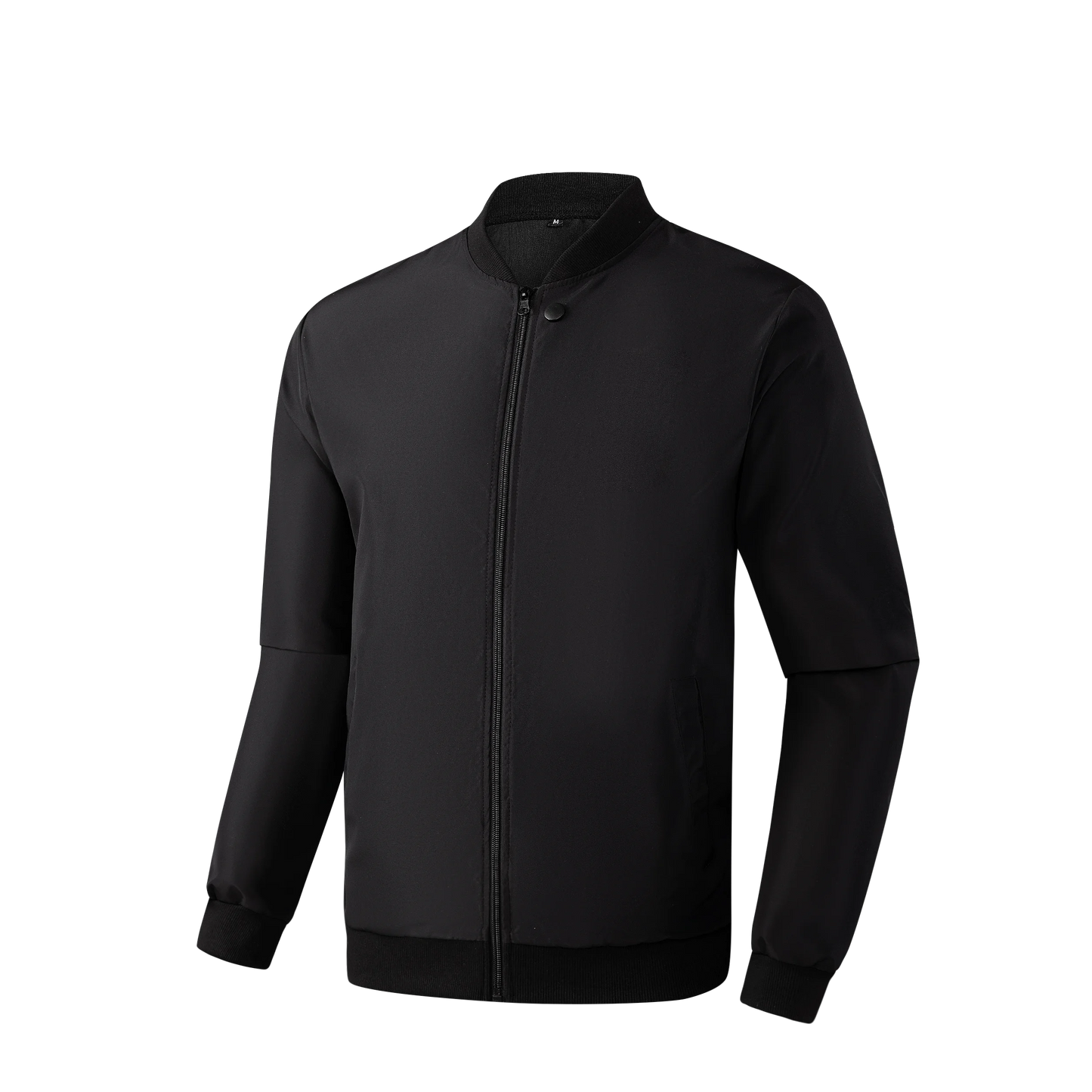 Men's Baseball Collar Jacket — Lightweight Zip-Up Casual Thin Coat