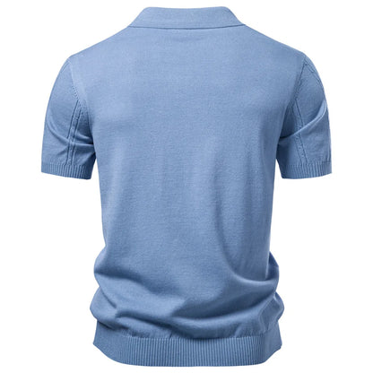 Men's Viscose Knit Polo Shirt — Breathable Business Casual Short Sleeve Summer Top | 3 Colors S–XXL