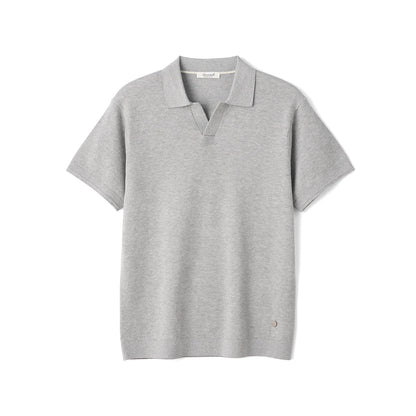 Men's 14G Fine Gauge Knitted Polo Shirt — Cotton Lyocell Blend Breathable Loose Fit Summer Top | 4 Colors S–XXXL