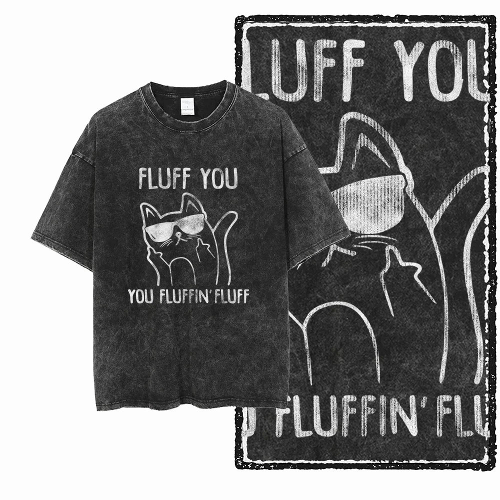 Men's Graphic Print Cotton T-Shirt — Acid Washed Vintage Streetwear Tee
