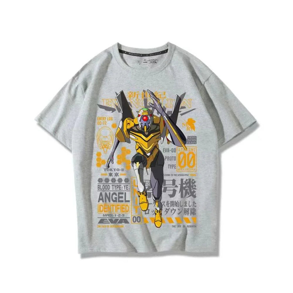 Neon Genesis Evangelion Unit-01 Oversized Graphic Tee — Anime Print Cotton T-Shirt for Men & Women