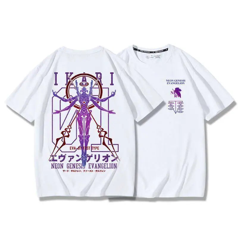 Neon Genesis Evangelion Unit-01 Oversized Graphic Tee — Anime Print Cotton T-Shirt for Men & Women