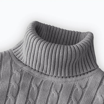 Men's Argyle Turtleneck Sweater | Warm Knit Pullover for Autumn & Winter