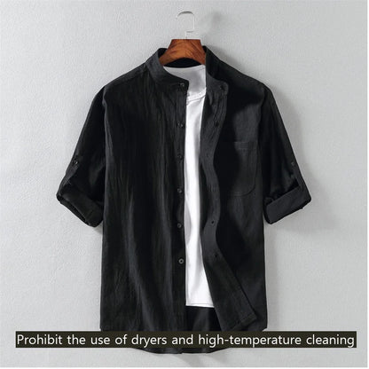 Men's Cotton Half Sleeve Casual Shirt | Turn-Down Collar Summer Shirt