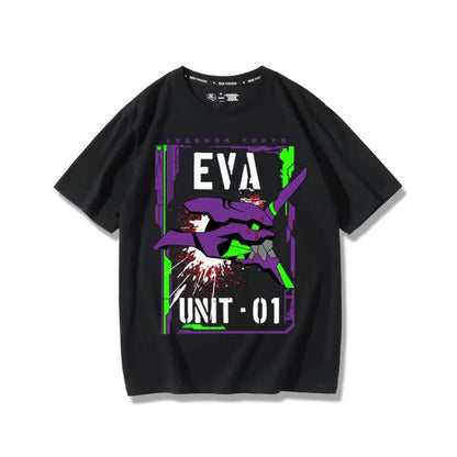 Neon Genesis Evangelion Unit-01 Oversized Graphic Tee — Anime Print Cotton T-Shirt for Men & Women
