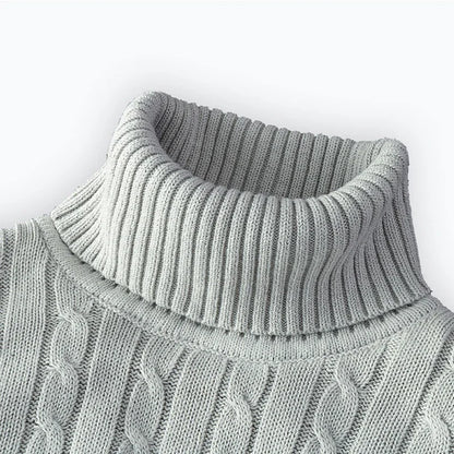 Men's Argyle Turtleneck Sweater | Warm Knit Pullover for Autumn & Winter