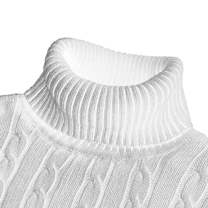 Men's Argyle Turtleneck Sweater | Warm Knit Pullover for Autumn & Winter
