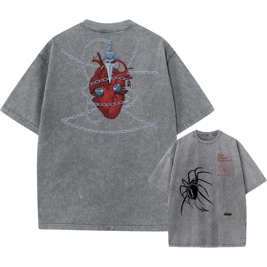 Men's Hunter x Hunter Graphic T-Shirt — Vintage Washed Cotton Streetwear Harajuku Top