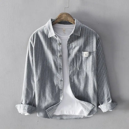 Men's Floral Gothic Long Sleeve Shirt — Square Neck Button Slim Fit Harajuku Casual Top