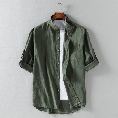 Men's Cotton Half Sleeve Casual Shirt | Turn-Down Collar Summer Shirt