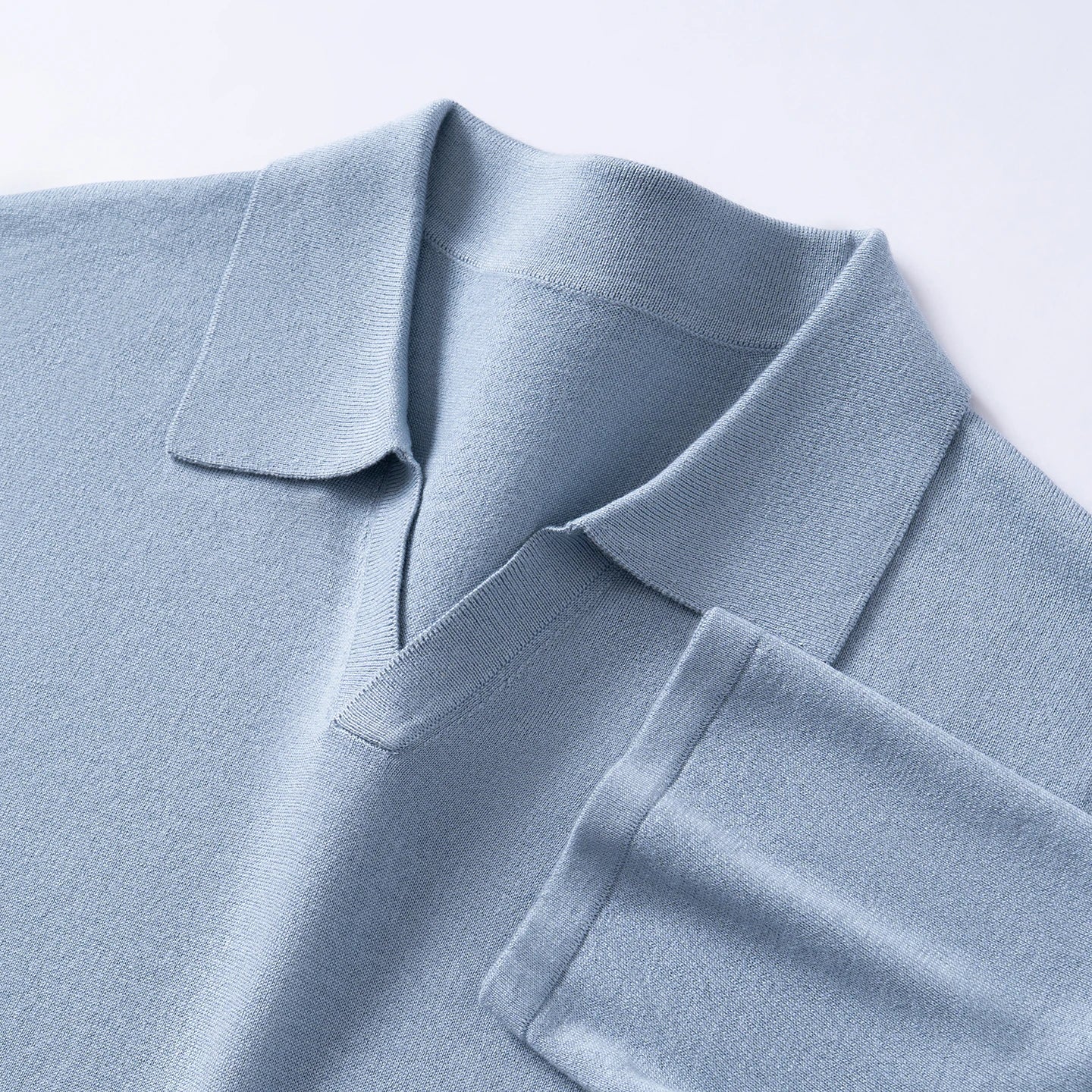Men's Luxury Silk-Cashmere Knitted Polo Shirt — Short Sleeve Breathable Summer Top