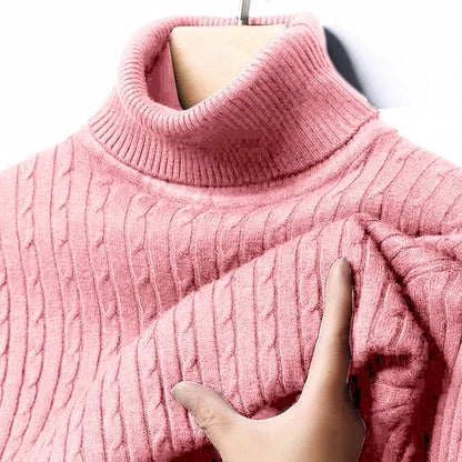 Men's Ribbed Turtleneck Knit Sweater — Warm Fitted Pullover | 10 Colors S–XXXL
