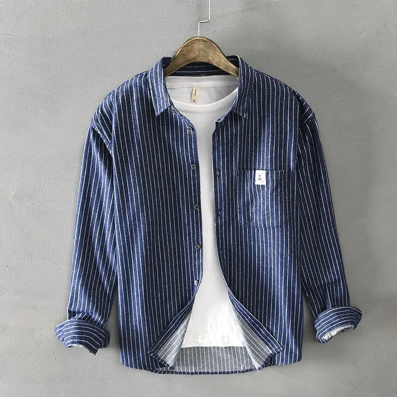 Men's Floral Gothic Long Sleeve Shirt — Square Neck Button Slim Fit Harajuku Casual Top