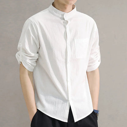 Men's Cotton Half Sleeve Casual Shirt | Turn-Down Collar Summer Shirt