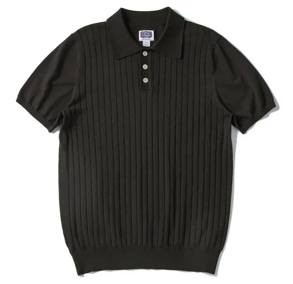 Men's Slim-Fit Knitted Polo Shirt — Breathable Smart Casual Button Lapel Summer Top