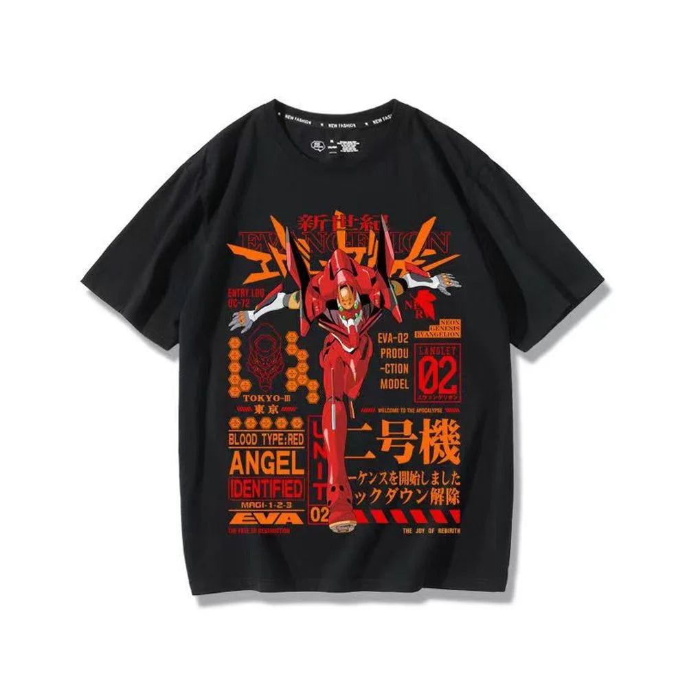 Neon Genesis Evangelion Unit-01 Oversized Graphic Tee — Anime Print Cotton T-Shirt for Men & Women