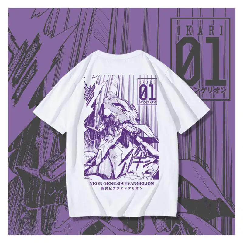 Neon Genesis Evangelion Unit-01 Oversized Graphic Tee — Anime Print Cotton T-Shirt for Men & Women