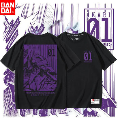 Neon Genesis Evangelion Unit-01 Oversized Graphic Tee — Anime Print Cotton T-Shirt for Men & Women