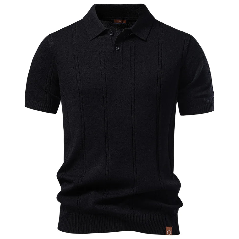 Men's Viscose Knit Polo Shirt — Breathable Business Casual Short Sleeve Summer Top | 3 Colors S–XXL