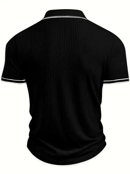 Men's Slim Fit Polo Shirt — Solid Color Short Sleeve Summer Top | 5 Colors S–XXL