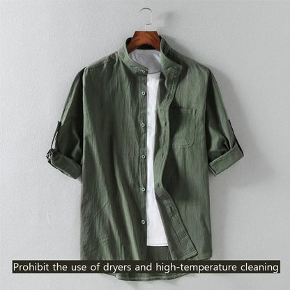 Men's Cotton Half Sleeve Casual Shirt | Turn-Down Collar Summer Shirt