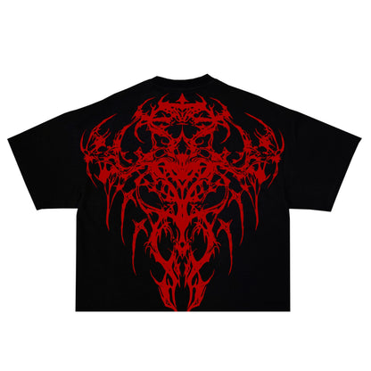 Men's Anime Graphic Oversized T-Shirt | Double-Sided Print 100% Cotton Streetwear Tee