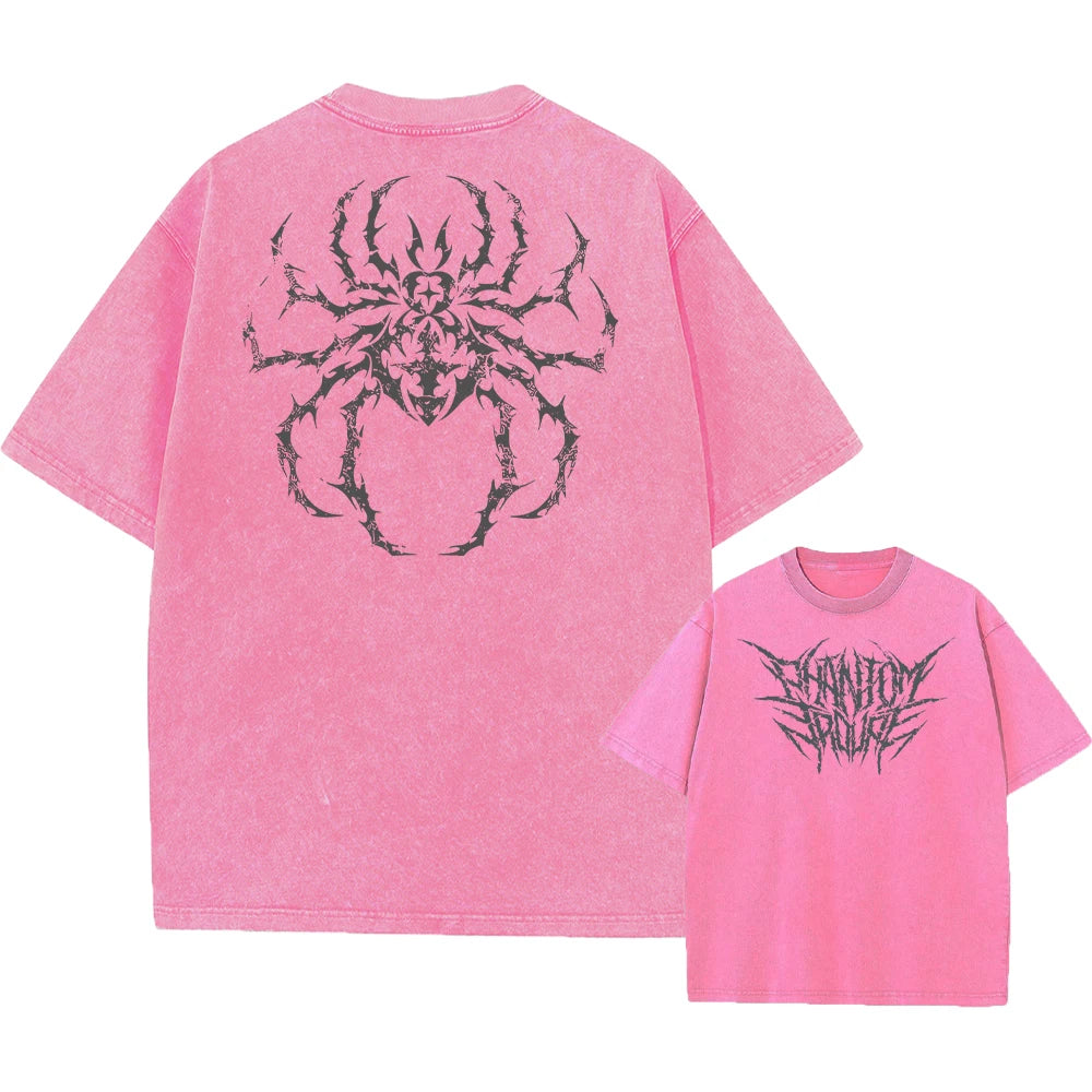 Men's Anime Graphic T-Shirt — Hunter x Hunter Washed Print Vintage Cotton Streetwear Tee