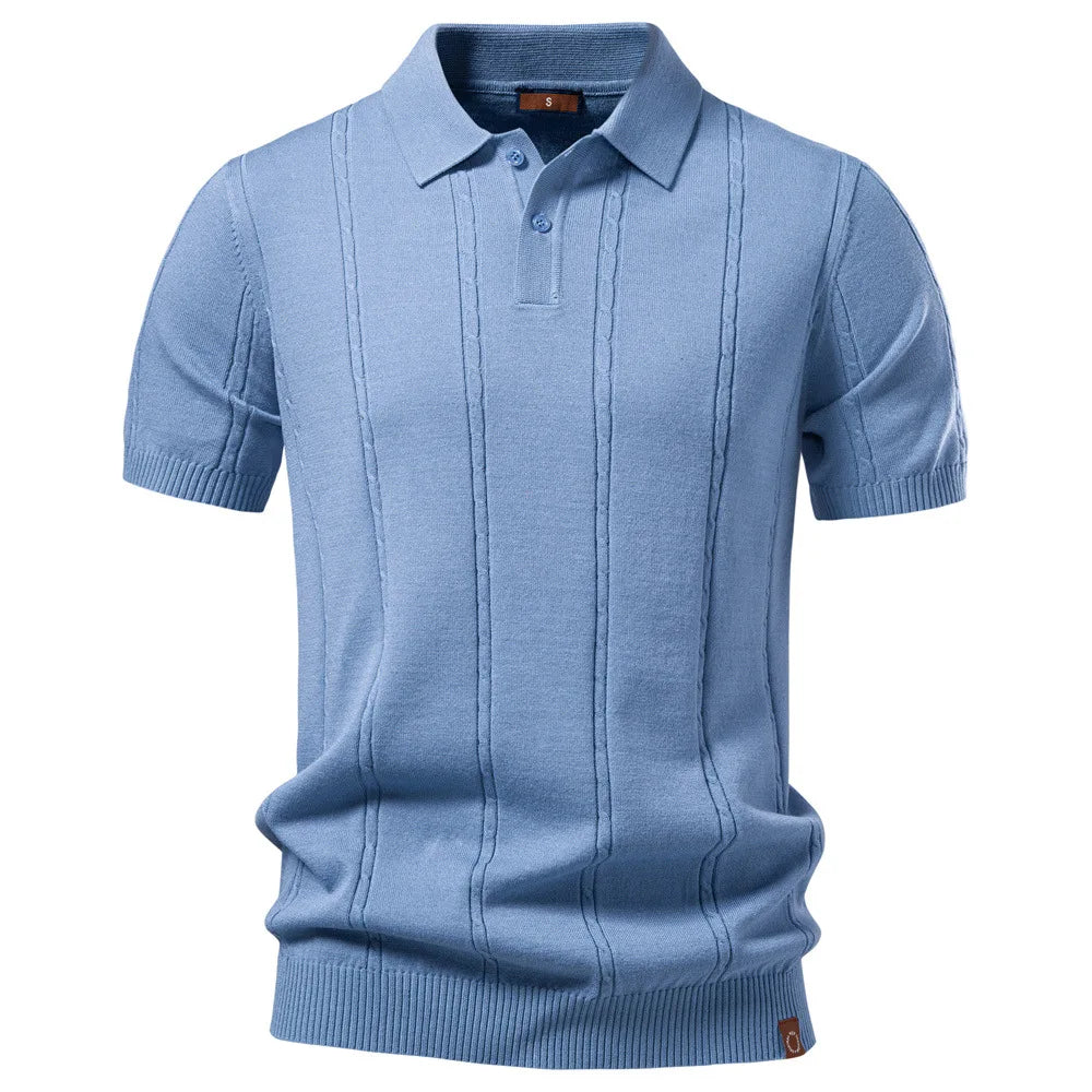 Men's Viscose Knit Polo Shirt — Breathable Business Casual Short Sleeve Summer Top | 3 Colors S–XXL