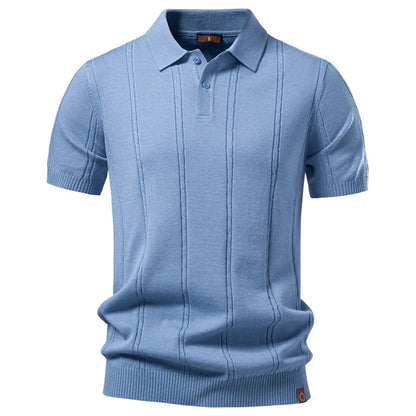 Men's Viscose Knit Polo Shirt — Breathable Business Casual Short Sleeve Summer Top | 3 Colors S–XXL