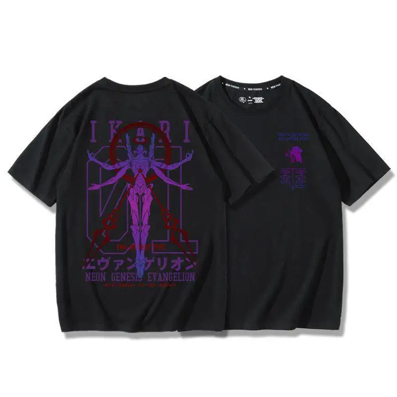 Neon Genesis Evangelion Unit-01 Oversized Graphic Tee — Anime Print Cotton T-Shirt for Men & Women