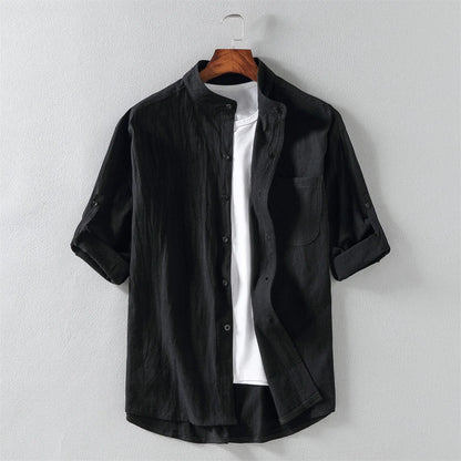 Men's Cotton Half Sleeve Casual Shirt | Turn-Down Collar Summer Shirt