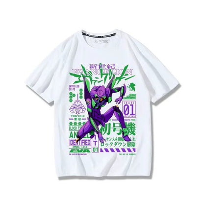 Neon Genesis Evangelion Unit-01 Oversized Graphic Tee — Anime Print Cotton T-Shirt for Men & Women