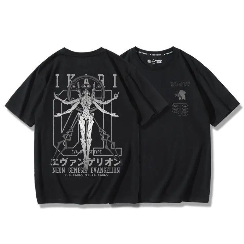 Neon Genesis Evangelion Unit-01 Oversized Graphic Tee — Anime Print Cotton T-Shirt for Men & Women