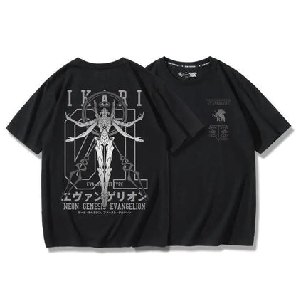 Neon Genesis Evangelion Unit-01 Oversized Graphic Tee — Anime Print Cotton T-Shirt for Men & Women