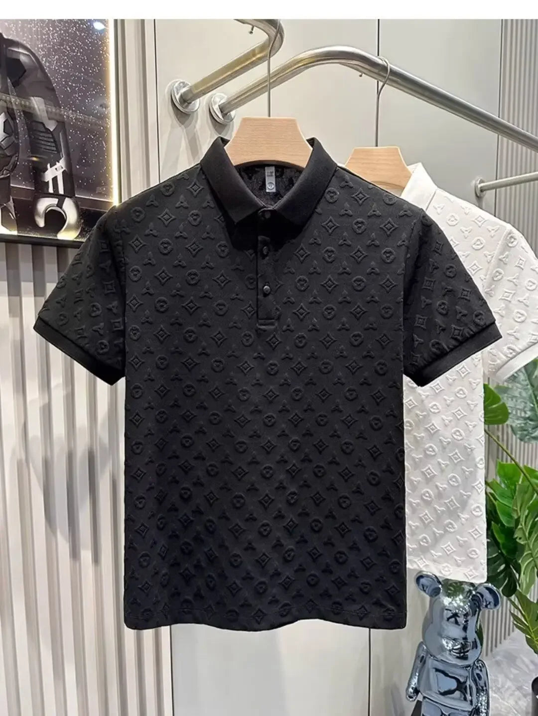Men's Ice Silk Polo Shirt — Slim Fit Breathable Short Sleeve Business Casual Tee