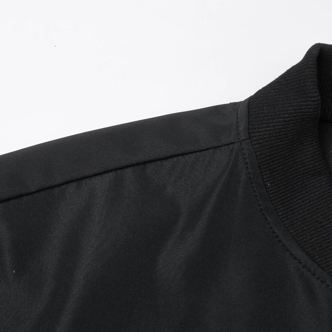 Men's Baseball Collar Jacket — Lightweight Zip-Up Casual Thin Coat
