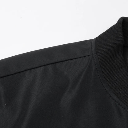 Men's Baseball Collar Jacket — Lightweight Zip-Up Casual Thin Coat