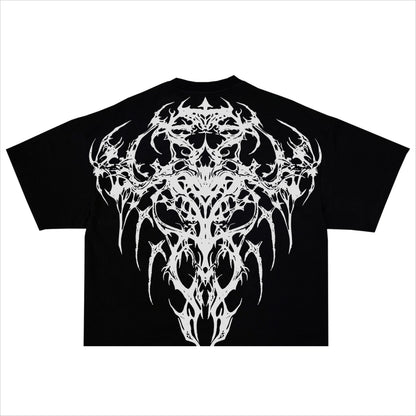 Men's Anime Graphic Oversized T-Shirt | Double-Sided Print 100% Cotton Streetwear Tee