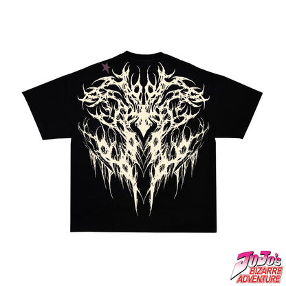 Men's Anime Graphic Oversized T-Shirt | Double-Sided Print 100% Cotton Streetwear Tee