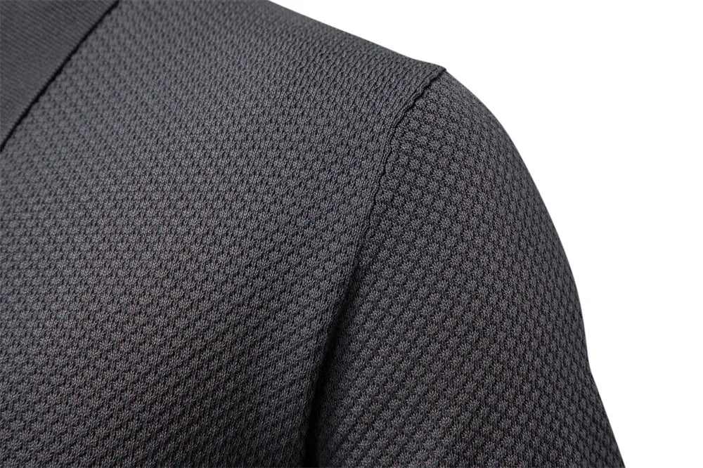 Men's Smart Casual Solid Color Polo Shirt — Short Sleeve Loose Fit Breathable Summer Top