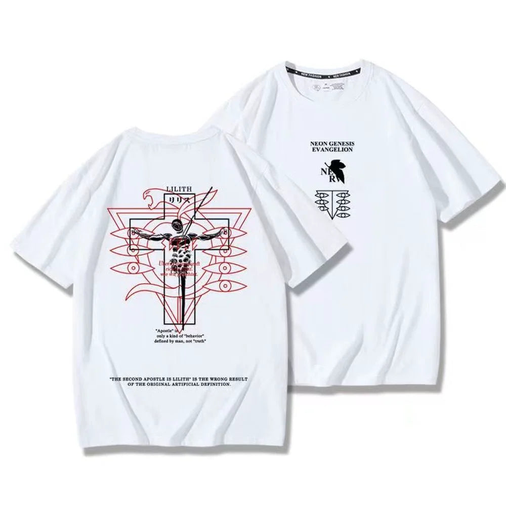 Neon Genesis Evangelion Unit-01 Oversized Graphic Tee — Anime Print Cotton T-Shirt for Men & Women